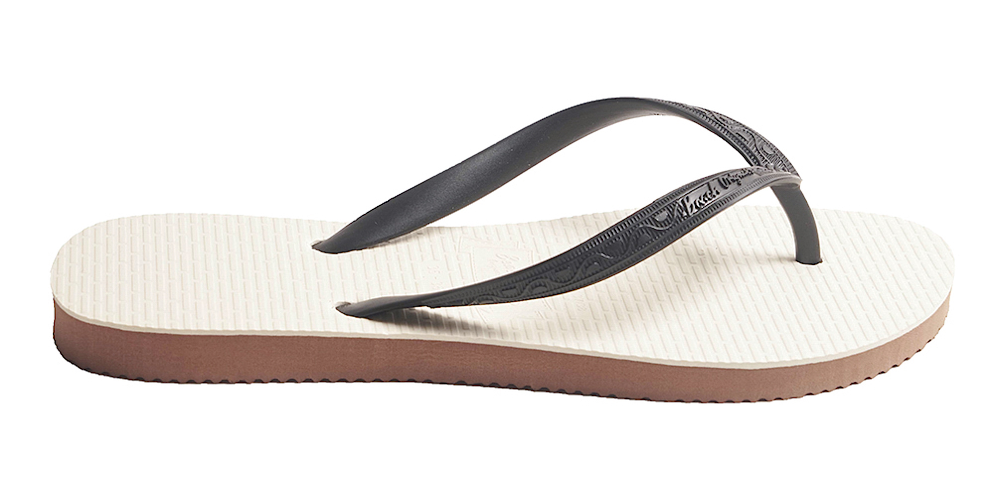 Natural Rubber Flip Flop - Black - Waves Flip Flops UK