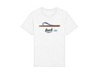 T-shirt blanc motif bleu
